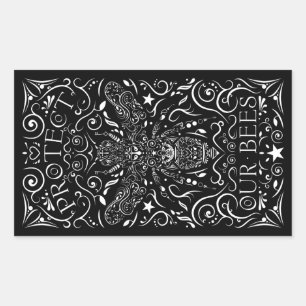 schützen unsere Bienen Rechteckiger Aufkleber