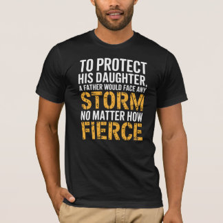 Schützender Vater-Tochter-Geschenk-T-Shirt T-Shirt