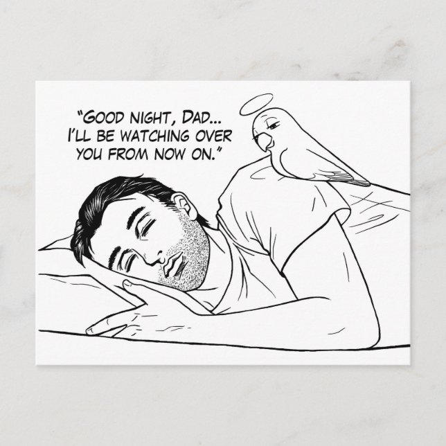 Schutzengel für Vater Postkarte (Vorderseite)