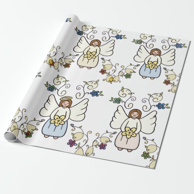 Schutzengel-Geschenkpapier Geschenkpapier (Ungerollt)