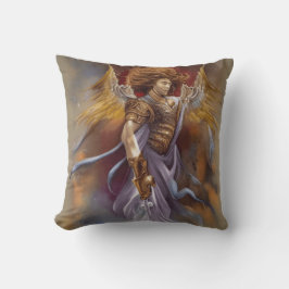 Schutzengel im Aquarelllavender Krieger Kissen