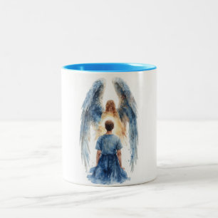 Schutzengel-Kaffeetasse Zweifarbige Tasse