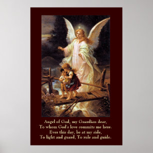 Schutzengel, Kinder, Brücke Poster