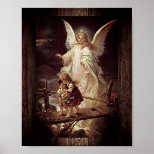 Schutzengel, Kinder, Brückenposter Poster