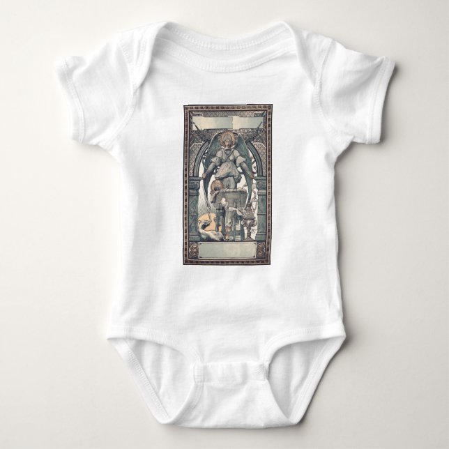 Schutzengel mit Jesuskind Baby Strampler (Vorderseite)