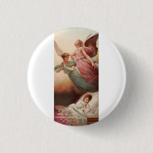 Schutzengel mit Kind Button