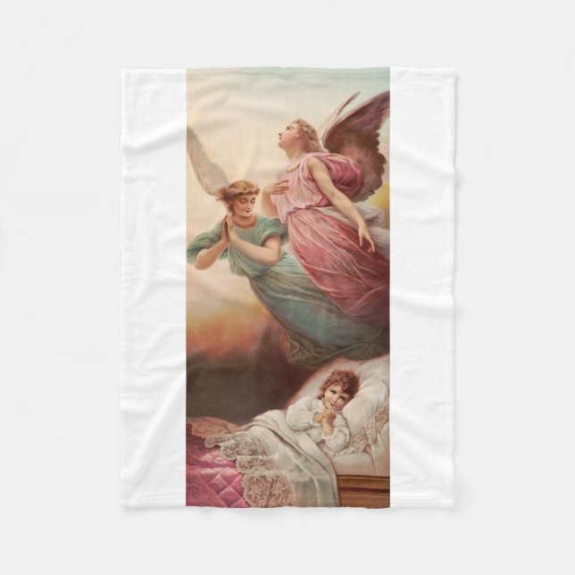 Schutzengel mit Kind Fleecedecke (Vorderseite)