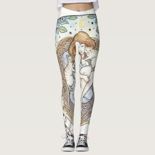 Schutzengel-Mutter-und-Babykatze-Design-Leggings Leggings