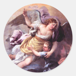 Schutzengel Runder Aufkleber