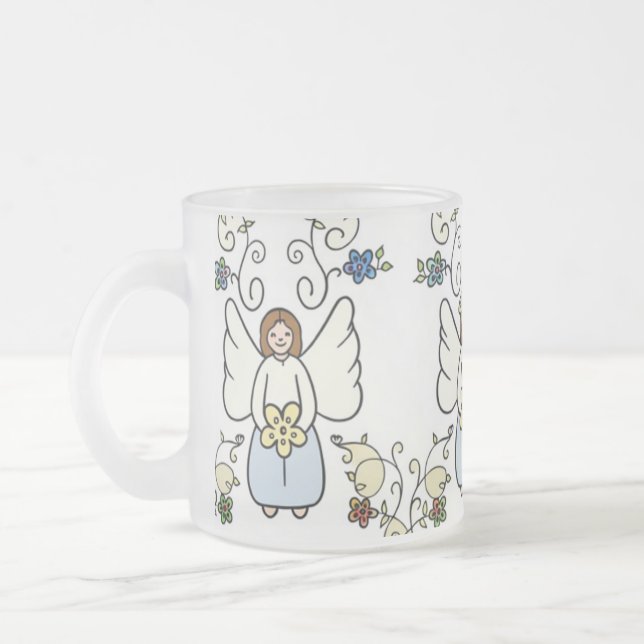 Schutzengel-Tasse Mattglastasse (Links)