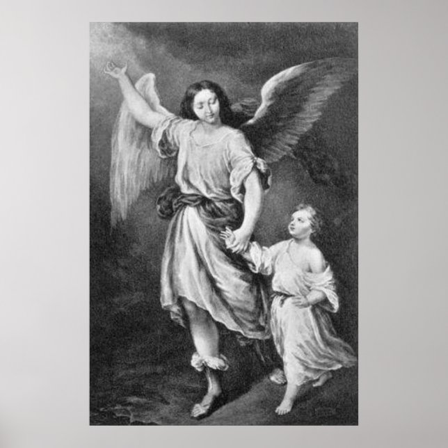 Schutzengel und Kind Poster (Vorne)