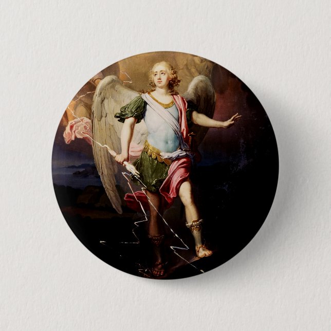 Schutzengel von Wladimir Borovikowsky Button (Vorderseite)