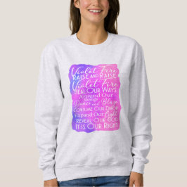 Schutzfeuergebet der Frauen weiß Sweatshirt
