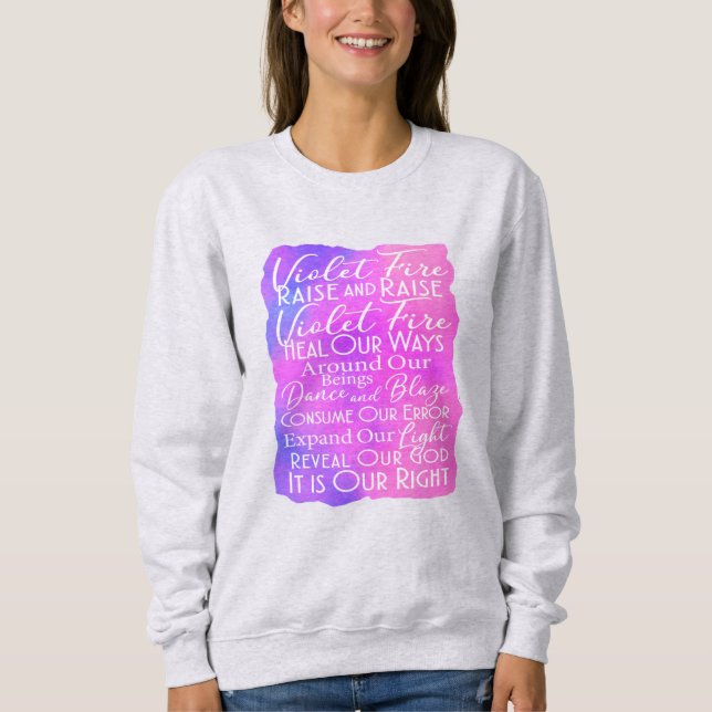 Schutzfeuergebet der Frauen weiß Sweatshirt (Vorderseite)