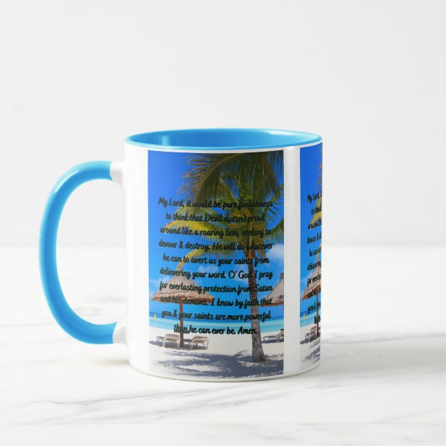 Schutzgebet gegen böse Zwei-Tonen-Tasse Tasse (Links)