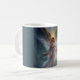 Schutzgel in hellblauer Wasserfarbe Kaffeetasse