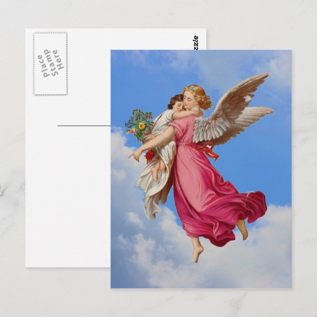 Schutzgelenke und Kind Postkarte (Vorne/Hinten)