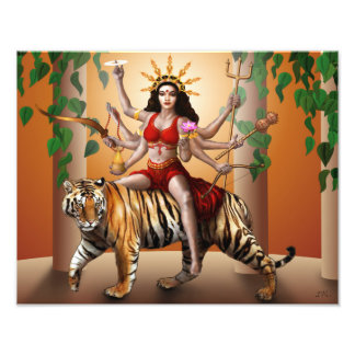 Schutzgöttin Durga Print, 14 Zoll x 11 Zoll Fotodruck