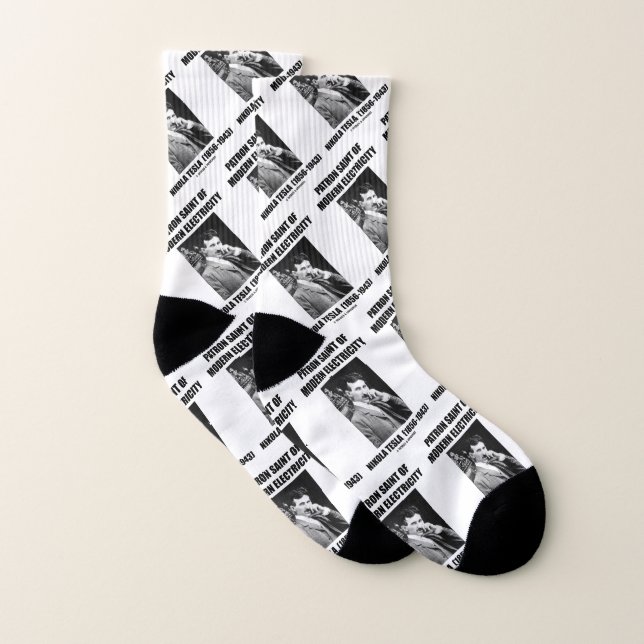 Schutzheilige der modernen Elektrizität Nikola Tes Socken (Paar)