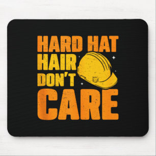 Schutzhelm-Haar, ist mir egal, lustiger Bauleiter Mousepad