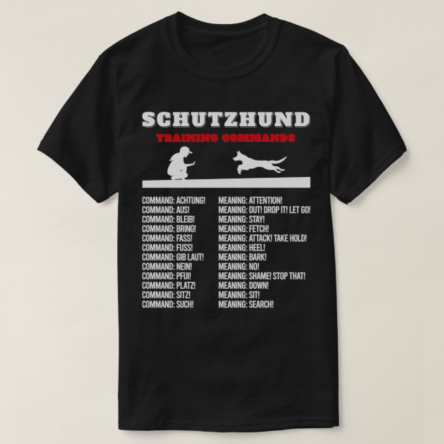 Schutzhund Inspiriert Transition Command Related S T-Shirt (Design vorne)