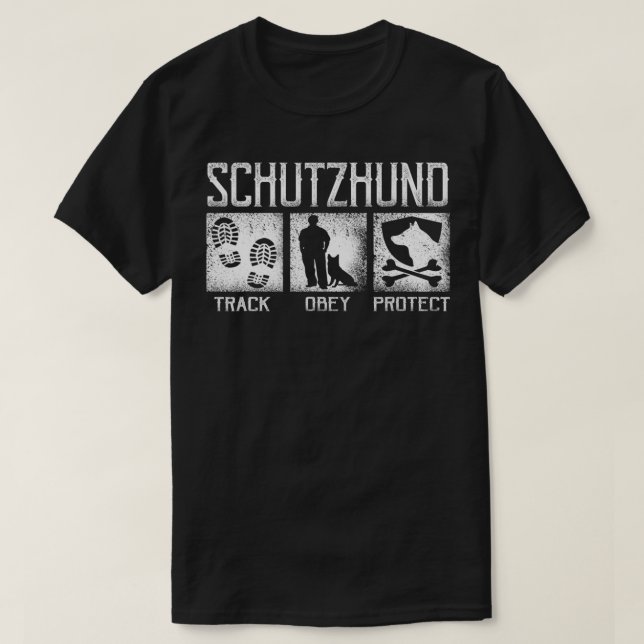 Schutzhund Track Obey Schützen Dog Handler Trainin T-Shirt (Design vorne)