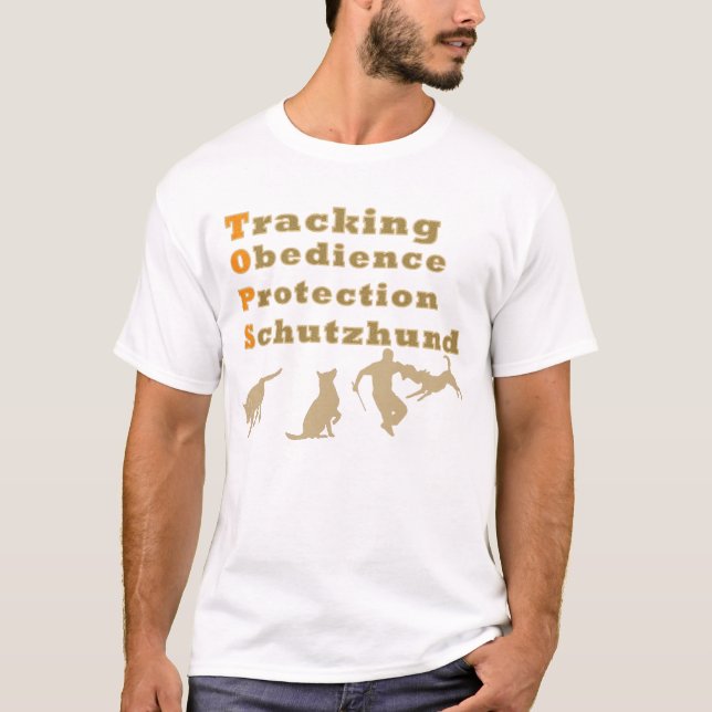 Schutzhund ÜBERSTEIGT T - Shirt v2 (Vorderseite)