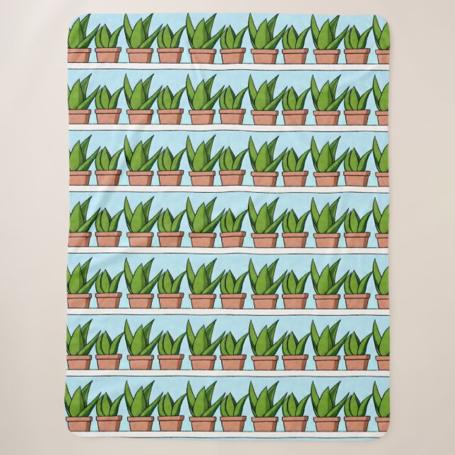 Schutzhütten von Aloe Vera Pflanze Kunst, Dichtung Sherpadecke (Vorderseite)