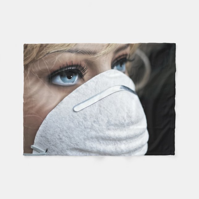 Schutzmaske Corona Fleecedecke (Vorderseite (Horizontal))