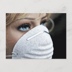 Schutzmaske Corona Postkarte