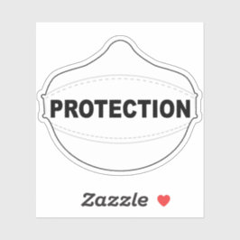 Schutzmaske Vinyl Aufkleber