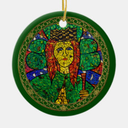 Schutzpatron von Krisen-und Angst-St. Dymphna Keramik Ornament
