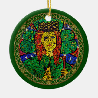 Schutzpatron von Krisen-und Angst-St. Dymphna Keramik Ornament