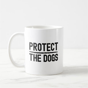 Schützt die Hunde-Typografie für das Mug-Design Kaffeetasse