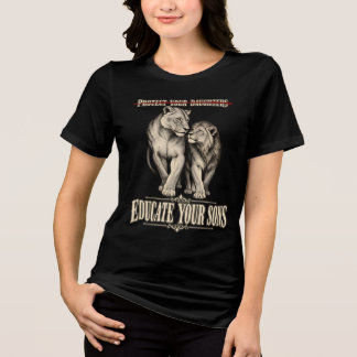 Schützt eure Töchter, bildet eure Söhne Tri-Blend Shirt