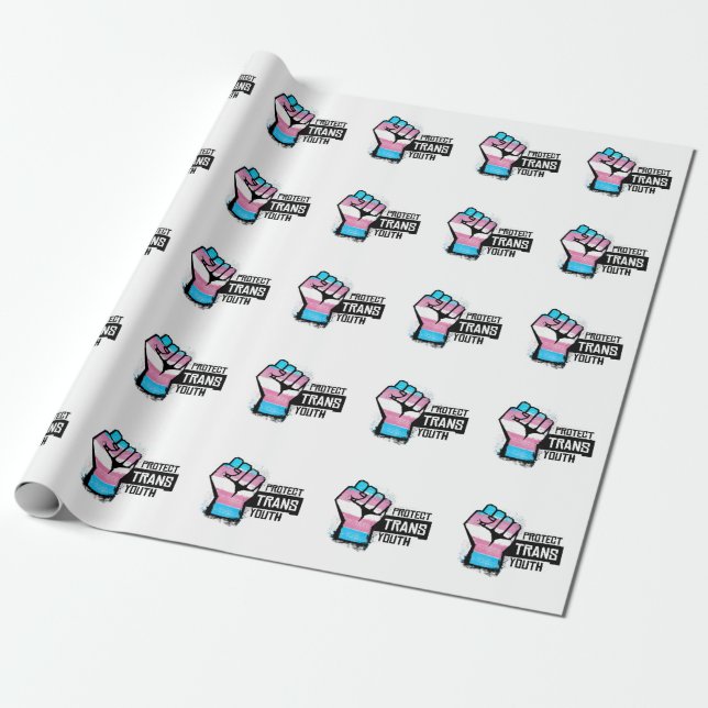 Schützt Trans-Jugendliche - Pride Fist Geschenkpapier (Ungerollt)