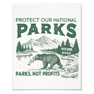 Schützt unsere Nationalparks Entrichtet Doge Parks Fotodruck