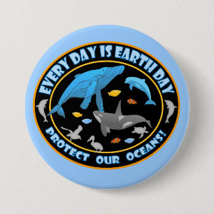 Schützt unsere Ozeane Earth Day Button