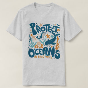 „Schützt unsere Ozeane“ Öko-freundliches T-Shirt