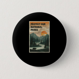 Schützt unsere Parks - Nationalparks USA Aufkleber Button