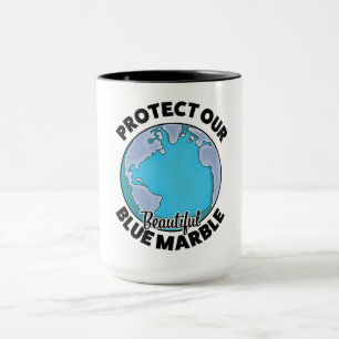 Schützt unsere schöne blaue Murmel Tasse