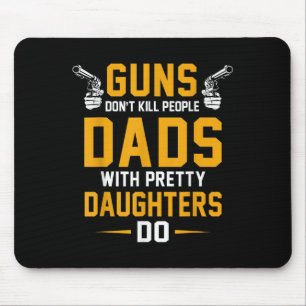 Schutzvater mit Hübscher Tochter Witziger Vater J Mousepad