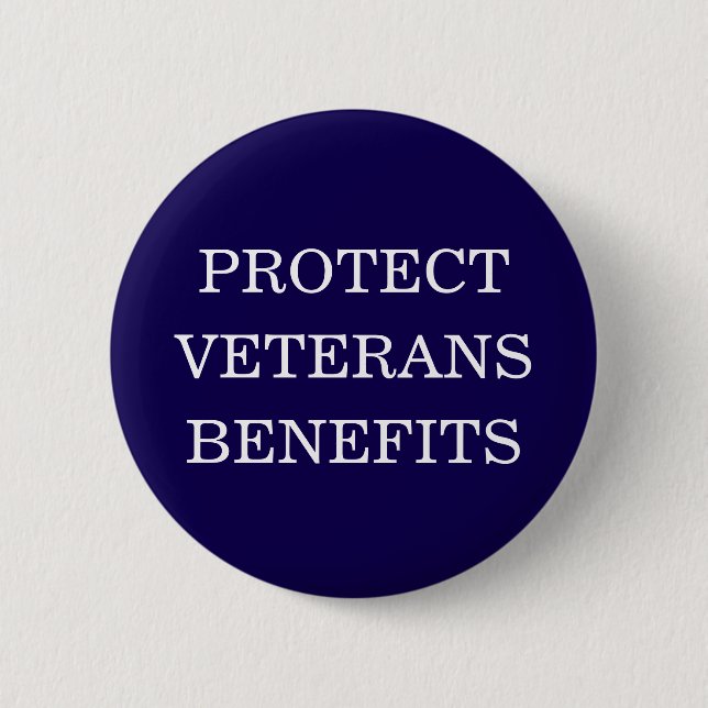 Schutzzeichen für Veteranenleistungen Button (Vorderseite)