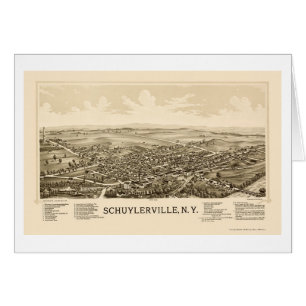 Schuylerville, carte panoramique de NY - 1889