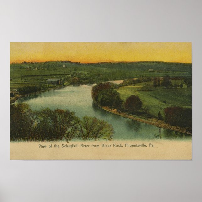 Schuylkill River Black Rock Phoenixville PA Poster (Vorne)