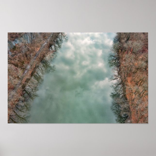 Schuylkill River Clouds Reflektieren Poster (Vorne)