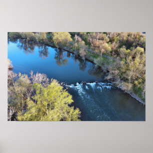 Schuylkill River Dam Oaks PA Poster