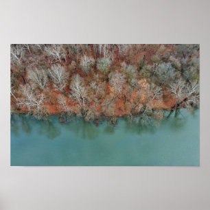 Schuylkill River Fall Trees Print Poster