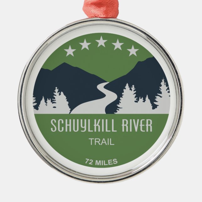 Schuylkill River Trail Ornament Aus Metall (Vorne)