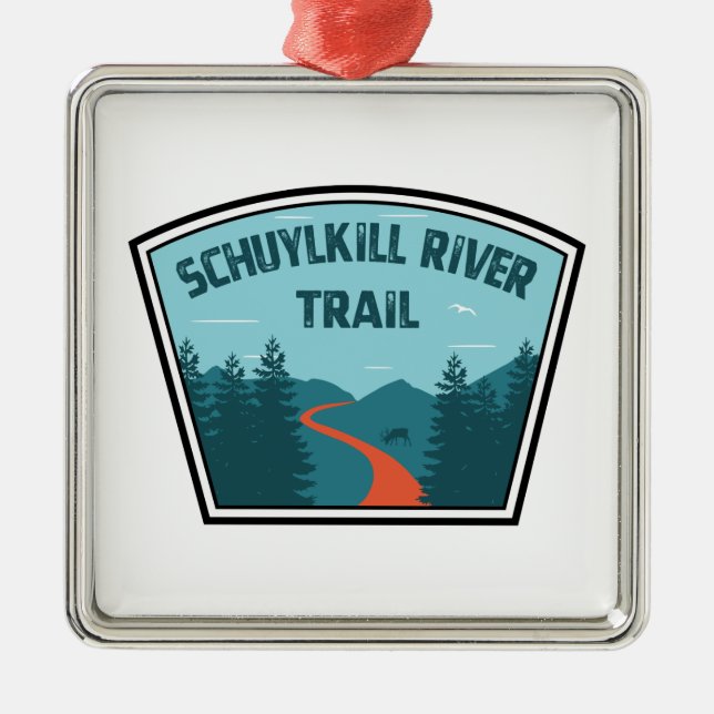 Schuylkill River Trail Ornament Aus Metall (Vorne)